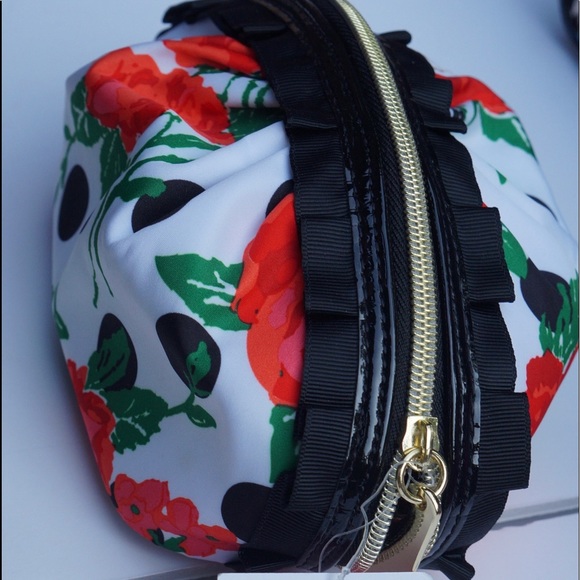 Betsey Johnson Polka Party Cosmetic Make-Up Bag - Picture 9 of 10